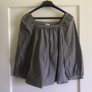 J Crew Square Neck Gingham Top